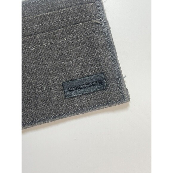 TO THE MARKET Gray Camo Denim Card Holder Unisex New W/O Tag - Picture 3 of 5